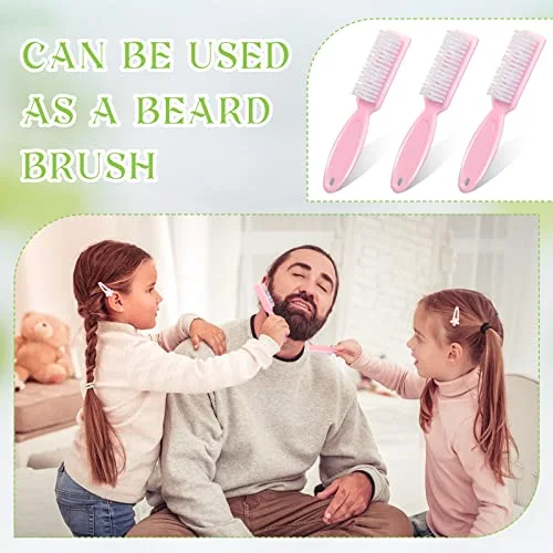 12 Pcs Nail Clipper Brush for Barber Fade,Light Pink view 3