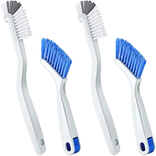 4 Pieces Cleaning Brush Sets Small Scrub Brush Household Use for Cleaning Bottle Sink Kitchen Sink Corner Dish Edge Grout Bathroom Sliding Door Window Track