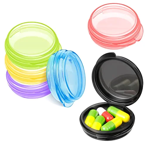 6 Packs Small Pill Box Organizer Pill Case
