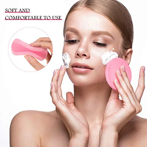 120 Pcs Compressed Facial Cleansing Sponges,Pink view 3