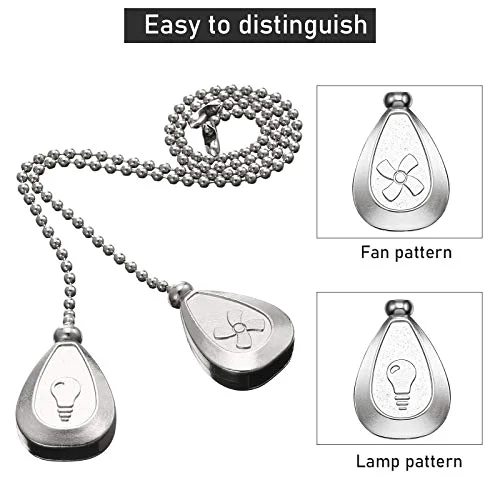 4 PCS Ceiling Fan Pull Chain Extender Light Ornament view 3