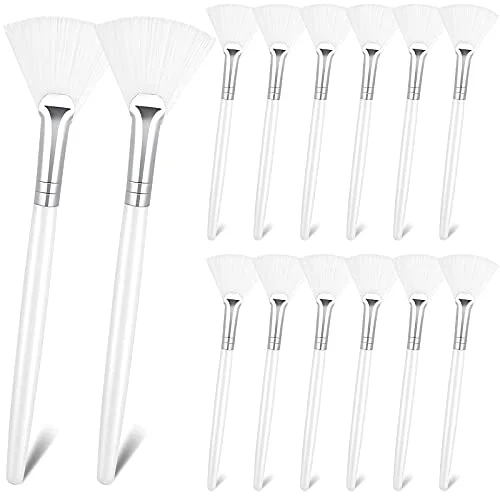 14 Pieces Fan Brushes Applicator, Mask Brushes for Facial Makeup Tools for Face Cosmetic