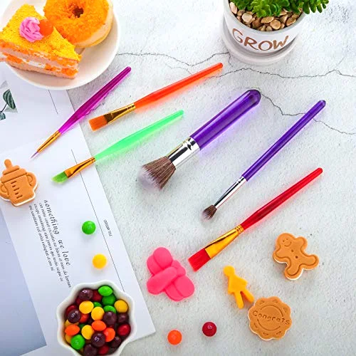 11 Piece Cake Baking Brush Set - Food Paint Brushes, Fondant Flower Cookie Scriber Needles, Sugar Stir Needles, Cake Decoration Supplies view 3