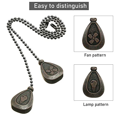 4 PCS Ceiling Fan Pull Chain Extender Light Ornament view 3