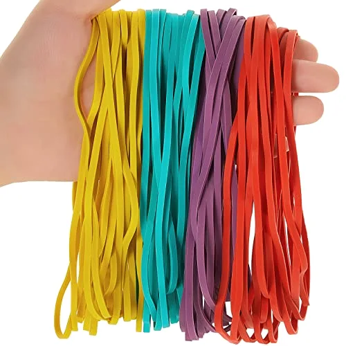 480 Pieces Large Rubber Bands Elastic Big Thick Rubber Bands 7.2x1/8 Inches for Office Home Trash Can File Folders Box Packing Supplies