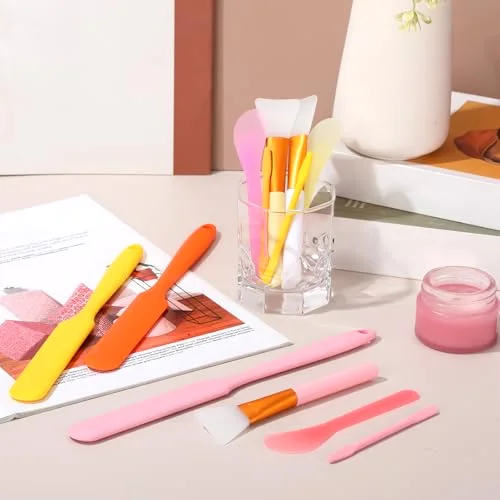 12 Pcs Silicone Stir Sticks Kit, Silicone Epoxy Brushes, Stir Tool Sticks, Mixing Spoon, Scraper DIY Crafts Tools for Resin Epoxy Liquid Paint view 4