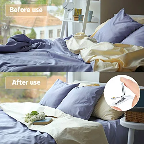 12 Pcs Padded Comforter Clips White Duvet Clips Padded Blanket Fasteners view 4