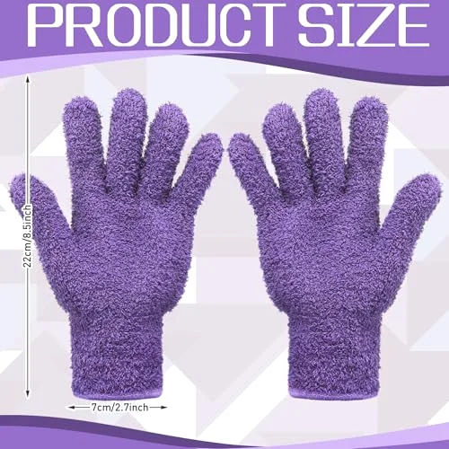 2 Pairs Microfiber Gloves for plants Dusting Cleaning Glove Mittens House Cars Blinds Dusting view 2