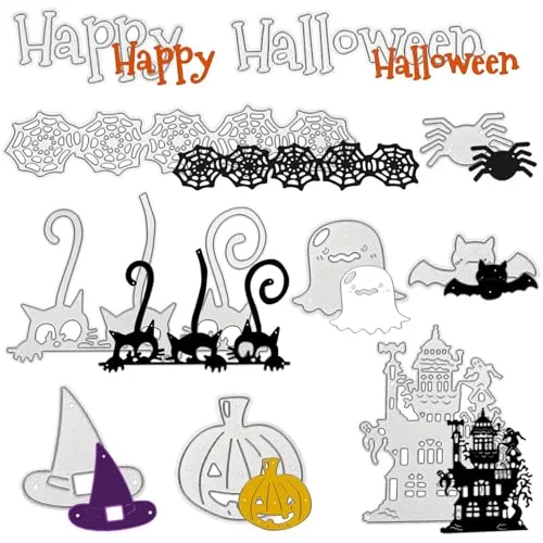 9cs Halloween Cutting Dies Set Halloween Cutting Stencils Template
