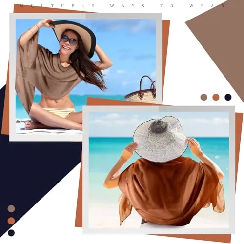3 Pcs Sun Shawl Sun Protection Beach Travel Shawl Women's Beach Wraps for Women Travel Essentials view 2