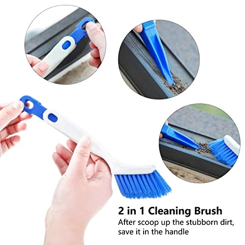4 Pieces Cleaning Brush Sets Small Scrub Brush Household Use for Cleaning Bottle Sink Kitchen Sink Corner Dish Edge Grout Bathroom Sliding Door Window Track view 4