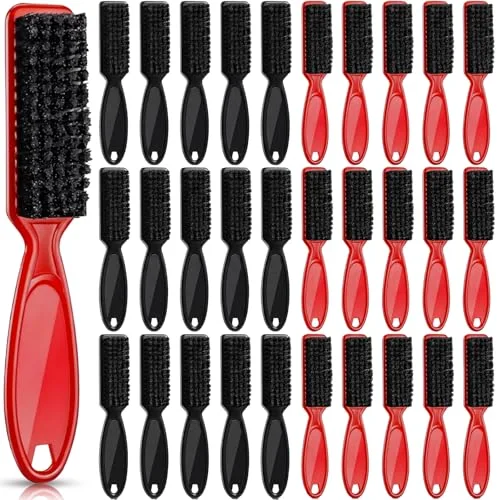 30 Pcs Blade Clipper Cleaning Brush Scrub Brush Barber Fade Trimmer Nylon Hair Styling Tool for Men