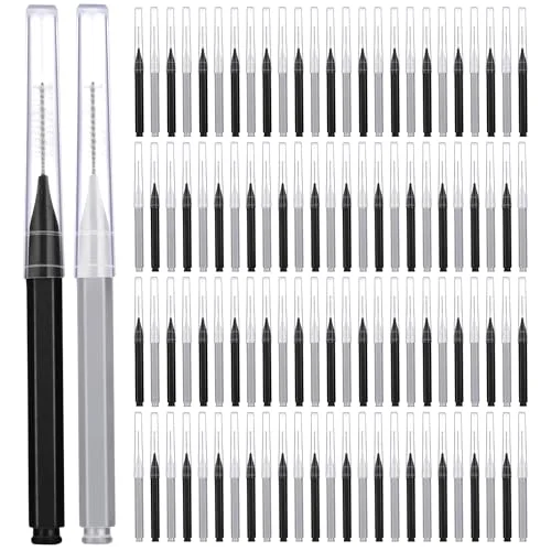 100 Pcs Braces Dental Brushes,Black, Grey,Suitable Size