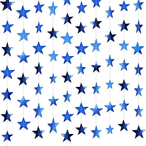Glitter Star Garland Banner 2026 Graduation Decor 130 Feet Star Hanging Banner Twinkle Backdrop for Party Birthday Classroom Wedding Supplies