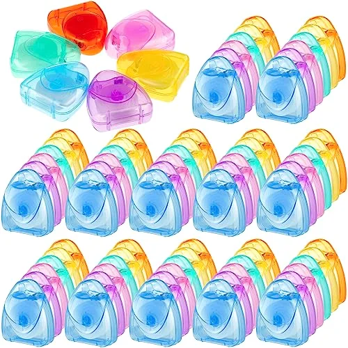 100 Boxes Dental Floss Bulk Each 54 Yards/50 M Mint Waxed Mini Travel Size Tooth Floss Picks Pack Individually Wrapped for Adults Homeless Teeth Protection