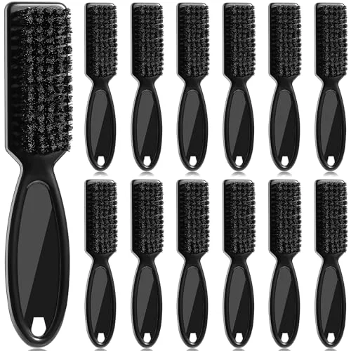 12 Pcs Nail Clipper Brush for Barber Fade,Black