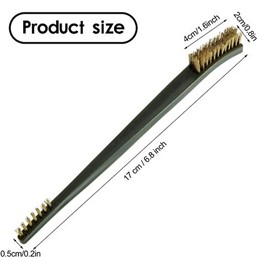9 Pcs Mini Wire Brush Set – Stainless Steel, Brass & Nylon – Rust Removal, Welding Slag, Automotive Parts Cleaning, Detail Scrub Brushes view 2