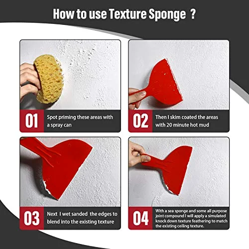 2 Pcs Knockdown Texture Sponge Wall,13 X 15 X 6 Cm view 3