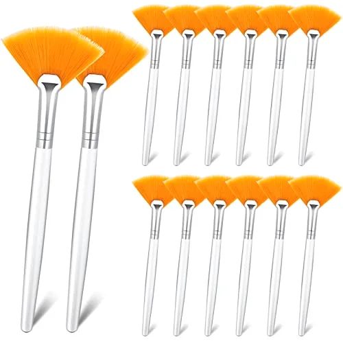 14 Pieces Fan Brushes Applicator, Mask Brushes for Facial Makeup Tools for Face Cosmetic