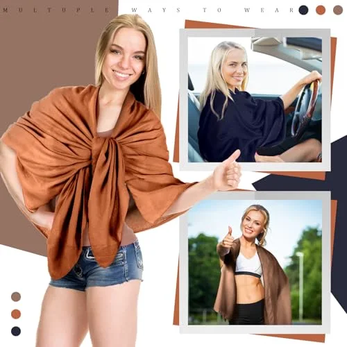 3 Pcs Sun Shawl Sun Protection Beach Travel Shawl Women's Beach Wraps for Women Travel Essentials view 3