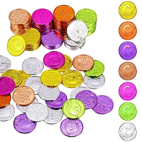 100 Pieces Caught Being Good Coins with Reward Jar Behavior Tokens Classroom Behavior Incentives Coin Reward Tokens for 100 Days of School Classroom Teacher Learning Incentives view 4