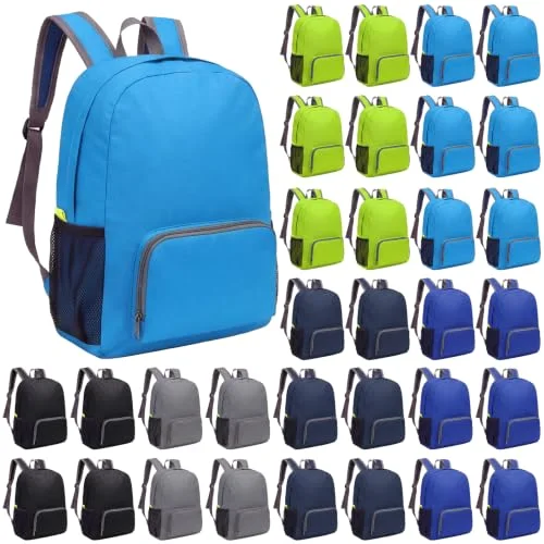 48 Pcs 17" Backpacks Bulk for School Kids Students Bookbags