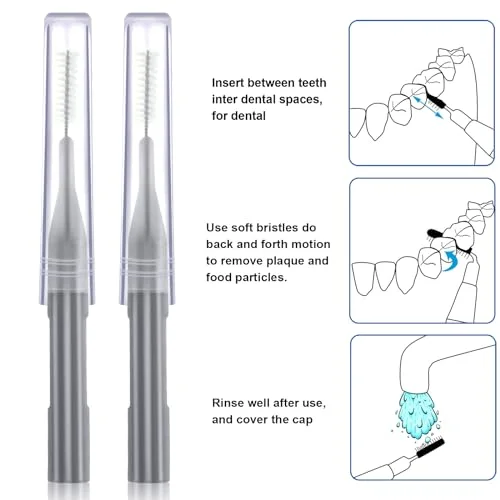 100 Interdental Brush Set, Gray view 3