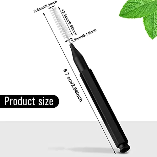 100 Pcs Braces Dental Brushes,Black,Elegant Size view 2