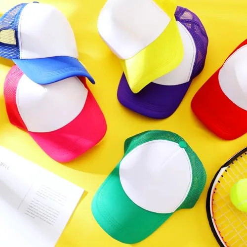 24 Pcs Trucker Hats Bulk DIY Gift, 8 Color, Adult view 2
