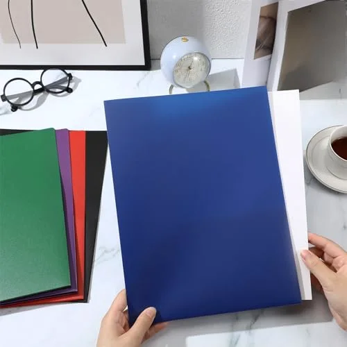 50 Pcs Plastic Folders with 2 Pockets Letter Size Folder,Multi Colors view 4