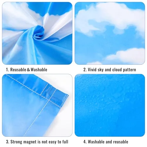 4x2 Feet Light Covers for Classroom, Magnetic,Cloud view 3