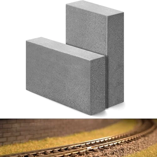 2 Pack Train Track Cleaner Railroad Cleaning Block Abrasive Eraser for Model Ho N Scale Train Track Accessories