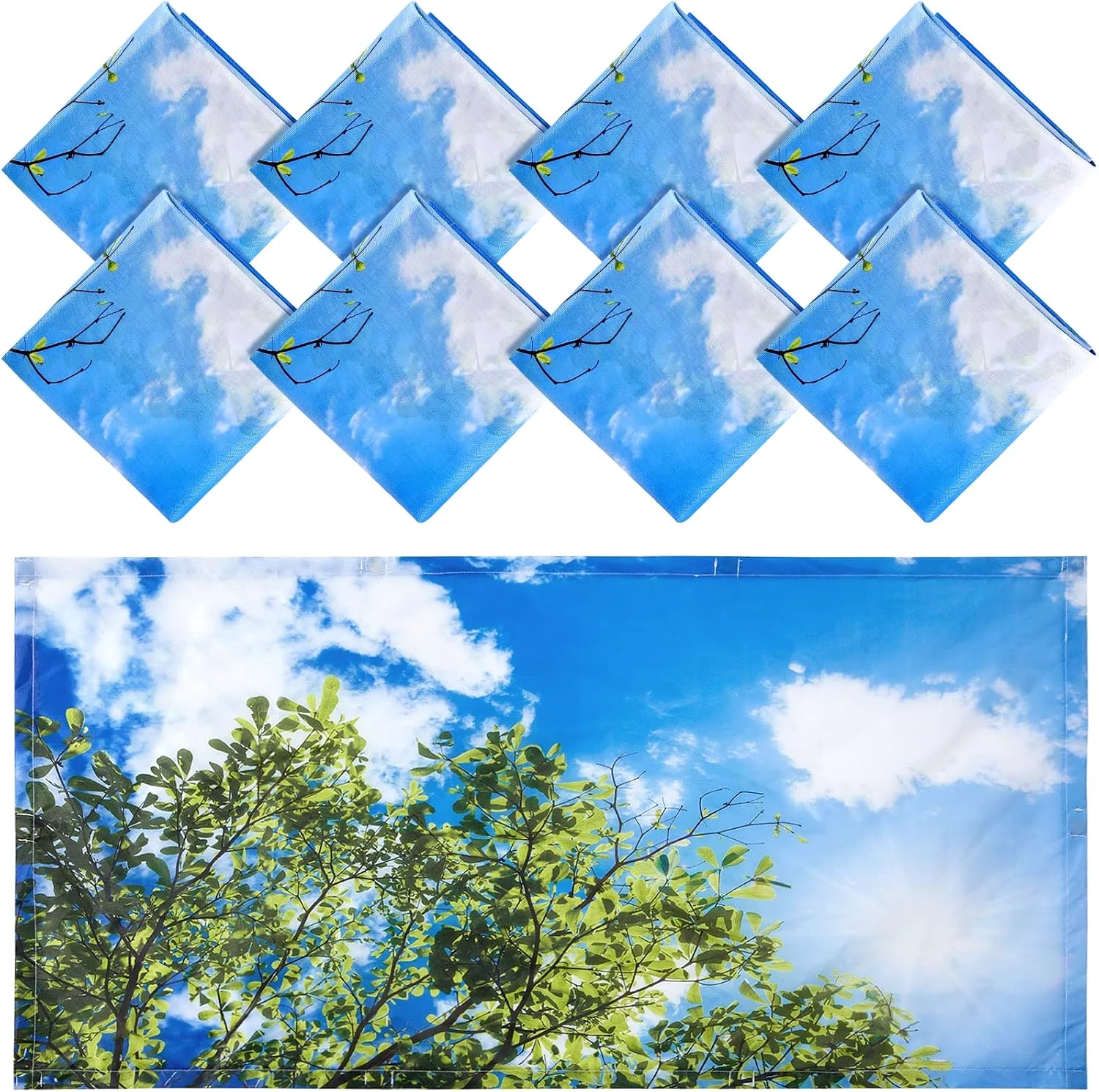 8 Pack Fluorescent Light Covers for Classroom Ceiling 4 x 2 Feet Magnetic Light Covers Filter for Office School Drop Ceiling Supplies