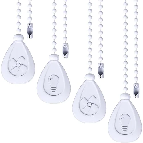 4 PCS Ceiling Fan Pull Chain Extender Light Ornament