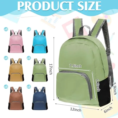 24 Pcs 17" Backpacks in Bulk for School Kids Wholesale Bookbags Lightweight Back Pack for Girls Boys Outdoor Travel view 2