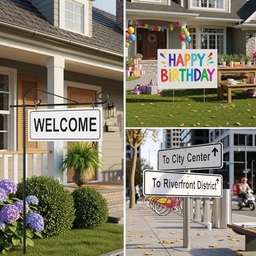 4 Pcs 24 x 36 Inches Corrugated Plastic Sheet Corrugated Poster Board 4mm Thick Waterproof Blank Board Sheets Plastic Yard Sign for Garage and Estate Sale, Indoor and Outdoor Use view 3
