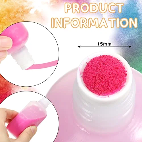 24 Pieces Empty 2 Ounce Paint Daubers Bottles Handy Sponge Tip Paint Daubers Bottles Refillable Squeeze Bingo Marker for Graffiti Art Wooden Boards Cloth Crafts Game Supplies view 3