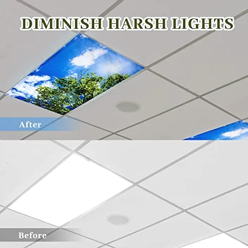 4x2 Feet Light Covers for Classroom, Magnetic,Leaves view 3