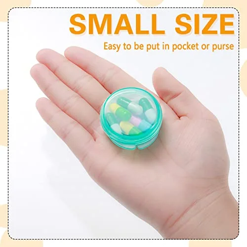 6 Packs Small Pill Box Organizer Pill Case, Fresh Color view 3