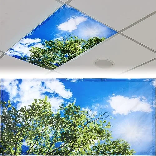 4x2 Feet Light Covers for Classroom, Magnetic,Leaves