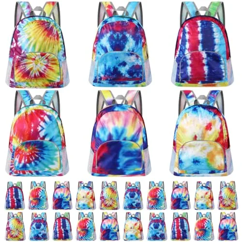 96 Pcs Backpacks Bulk Colorful Kids Bookbags,Tie-dye