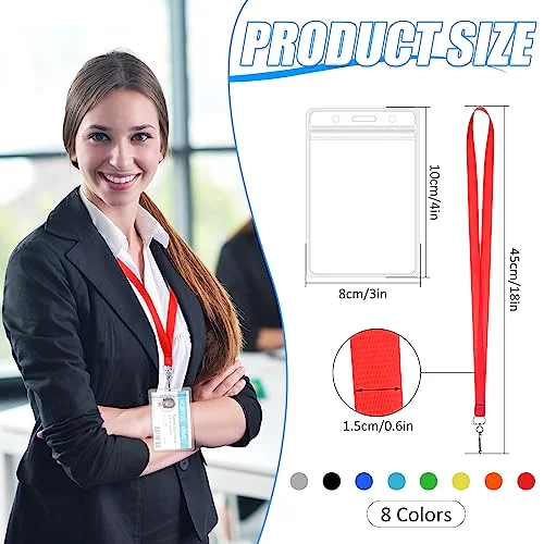 32 Pack Lanyards for Cruise Ship Cards & ID Badges - Colored, Solid Color, Durable Lanyards with Badge ID Holder for Carnival Sail view 4
