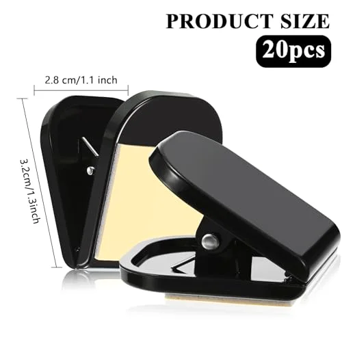 20 Pieces Self Adhesive Clips Plastic Tapestry Sticky Spring Wall Clips for Hanging Poster Photo Classroom Teacher Office Student Home view 3