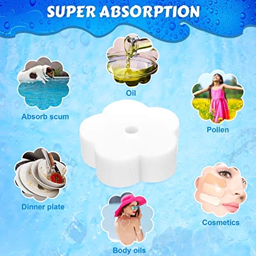 40 Pack Hot Tub Sponge Oil Absorbing Scum Cleaning Absorber Sponges Accessories for Spa Bathtub Outdoor Swimming Pool view 3