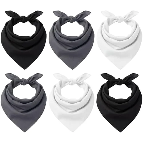 6 Pcs Cooling Bandana Breathable Men Women Bandana Adjustable Reusable Sun Protection Neck Wraps Head Cooling Relief