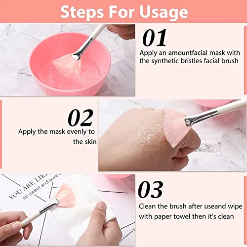 14 Pieces Fan Brushes Applicator, Mask Brushes for Facial Makeup Tools for Face Cosmetic view 4