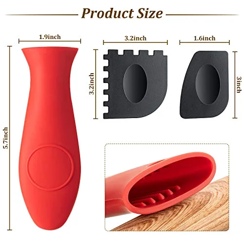 7 Pcs Cast Iron Cleaning Kit,Chainmail Scrubber Brush view 2