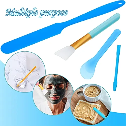12 Pcs Silicone Stir Sticks Kit, Silicone Epoxy Brushes, Stir Tool Sticks, Mixing Spoon, Scraper DIY Crafts Tools for Resin Epoxy Liquid Paint view 3