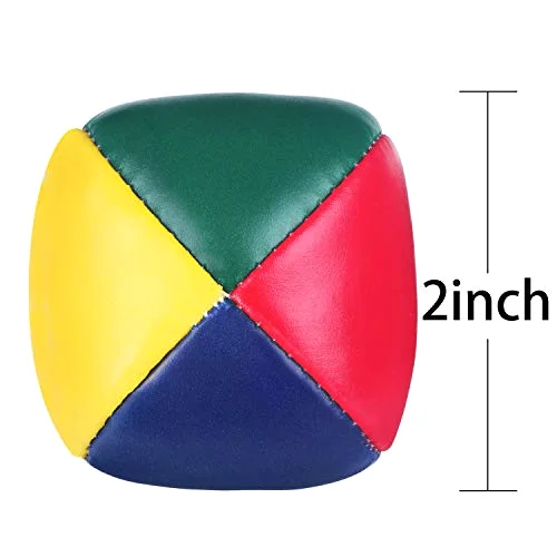 6 Pack Juggling Balls for Beginners, Soft Juggle,Rainbow view 2