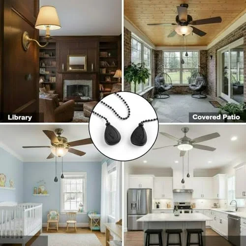 4 PCS Ceiling Fan Pull Chain Extender Light Ornament view 3